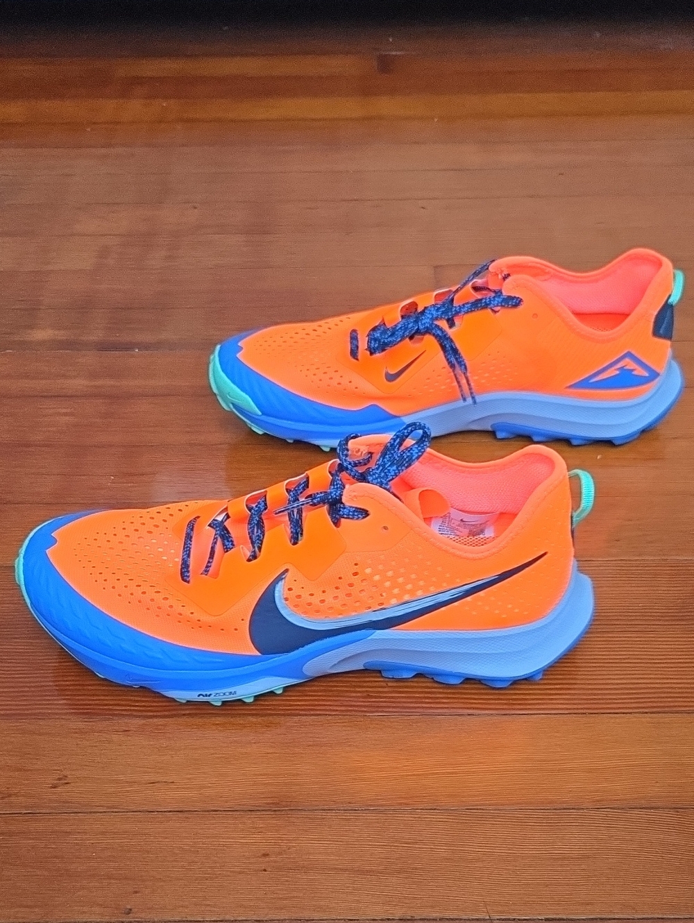 NWOT Nike Orange and Blue Trail Running Sneakers